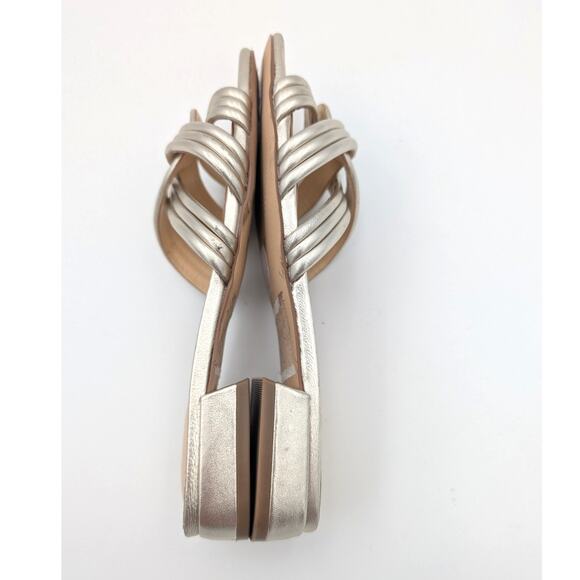 Marc Fisher LTD Casara Slide Sandal Women's Square Toe Gold Size US6.5M EU37 - Picture 5 of 10